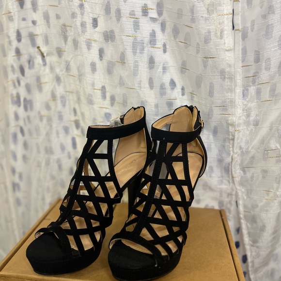 Black womens  high heels 10 - Picture 4 of 8